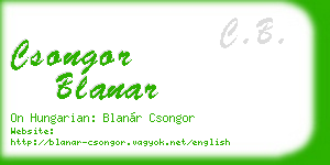 csongor blanar business card